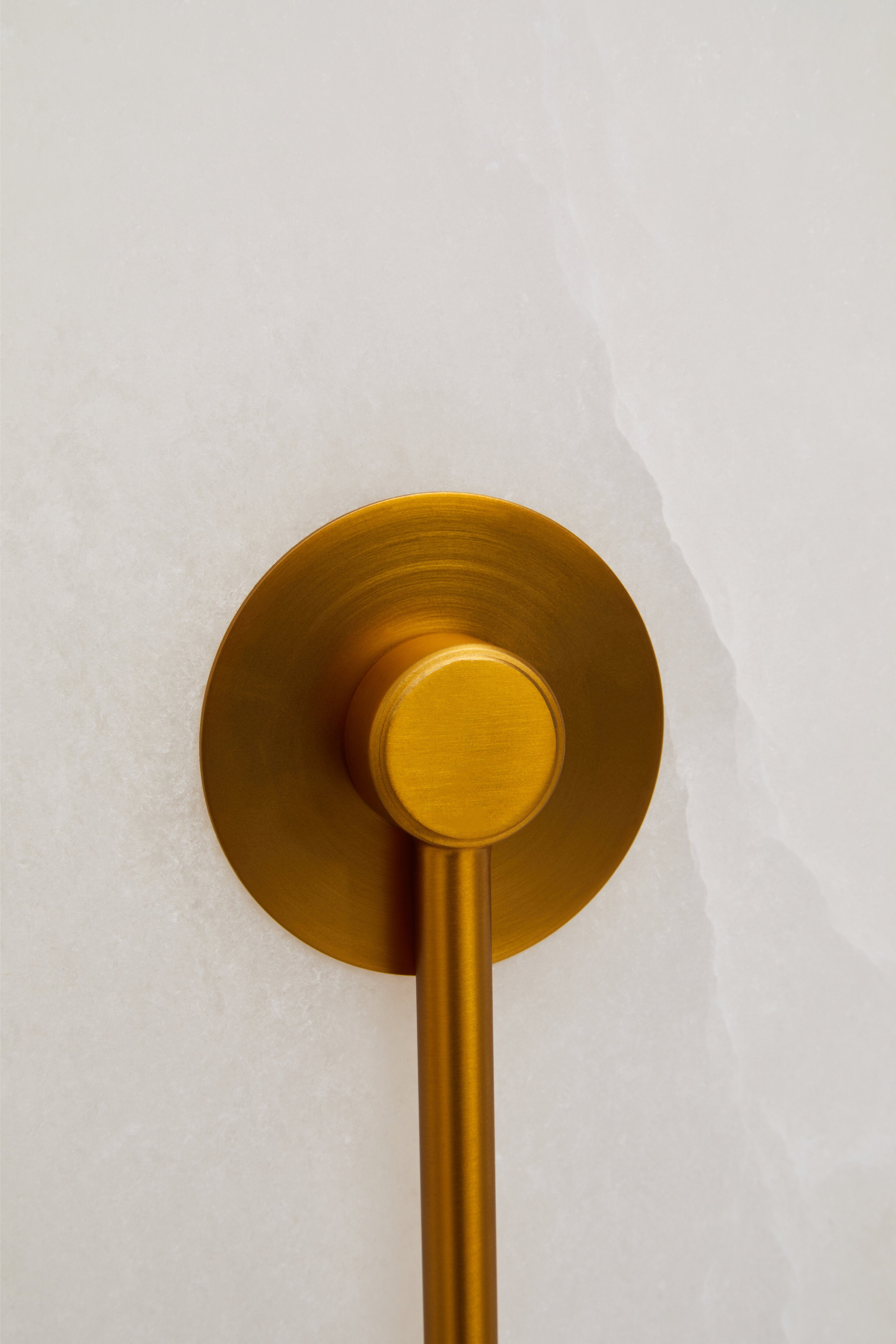 Romeo Gold & White Marble Disc Wall Light